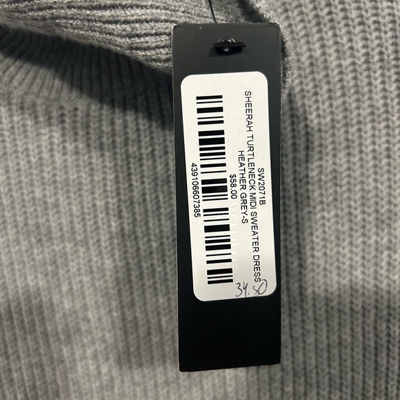 NWT Lulu's Grey Long Sleeve Turtleneck Dress - Picture 7 of 7